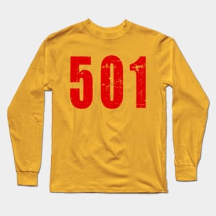 Arkansas 501 Area Code Design Long Sleeve T-Shirt